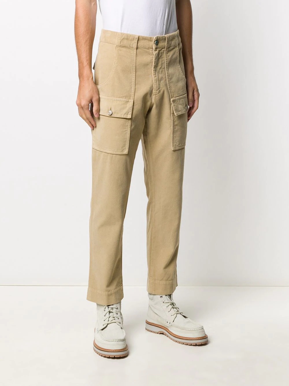 cropped corduroy trousers - 3