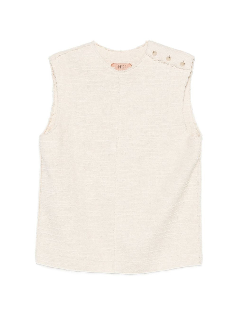 buttoned sleeveless blouse 1