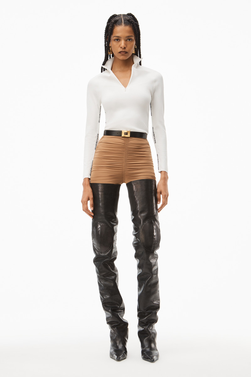 Alexander Wang ZIP HENLEY IN VISCOSE JACQUARD outlook