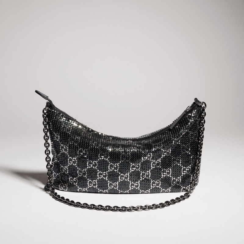 Metallic evening bag with charm - 1