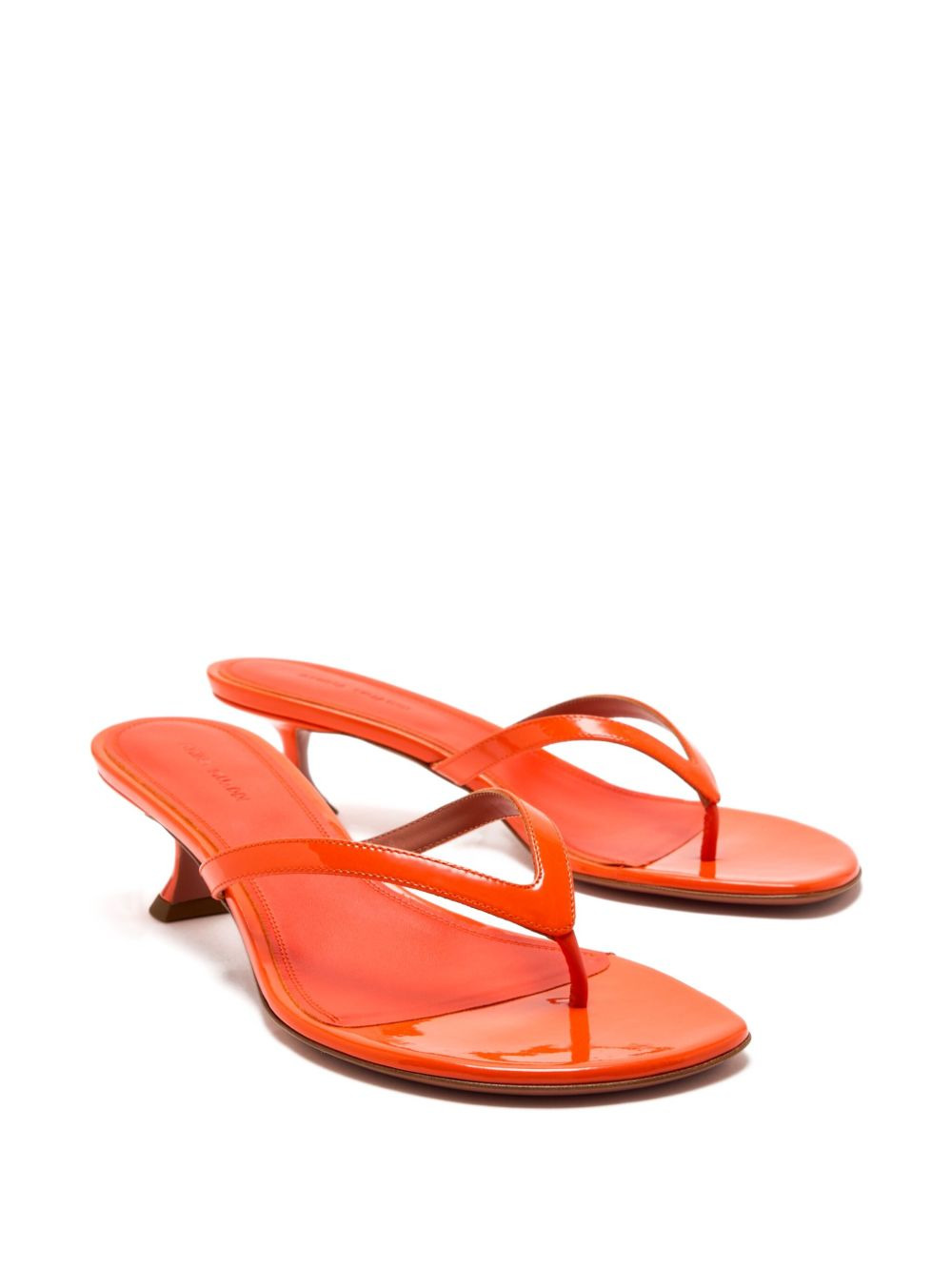 patent leather thong sandals - 2