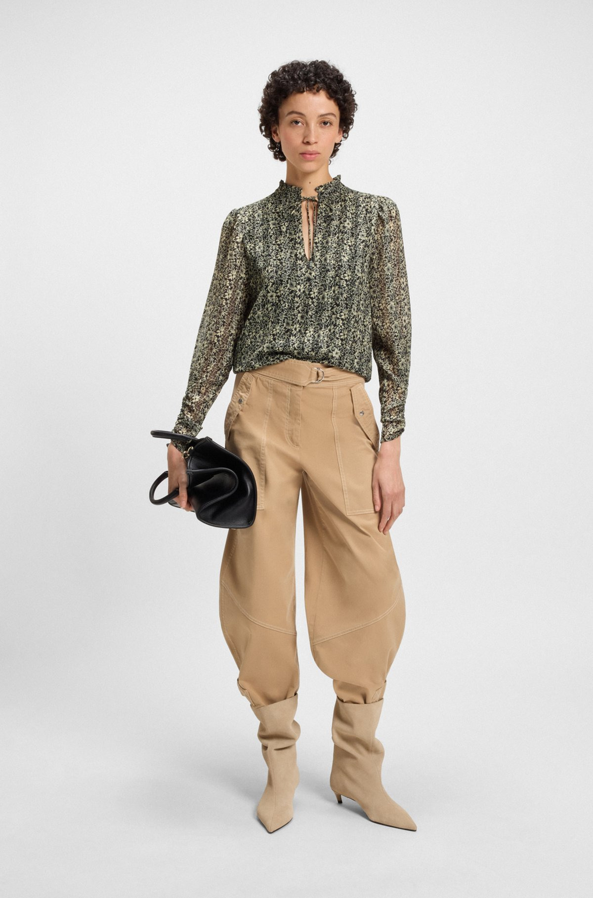 RELAXED-FIT BLOUSE IN PRINTED SEERSUCKER - 3