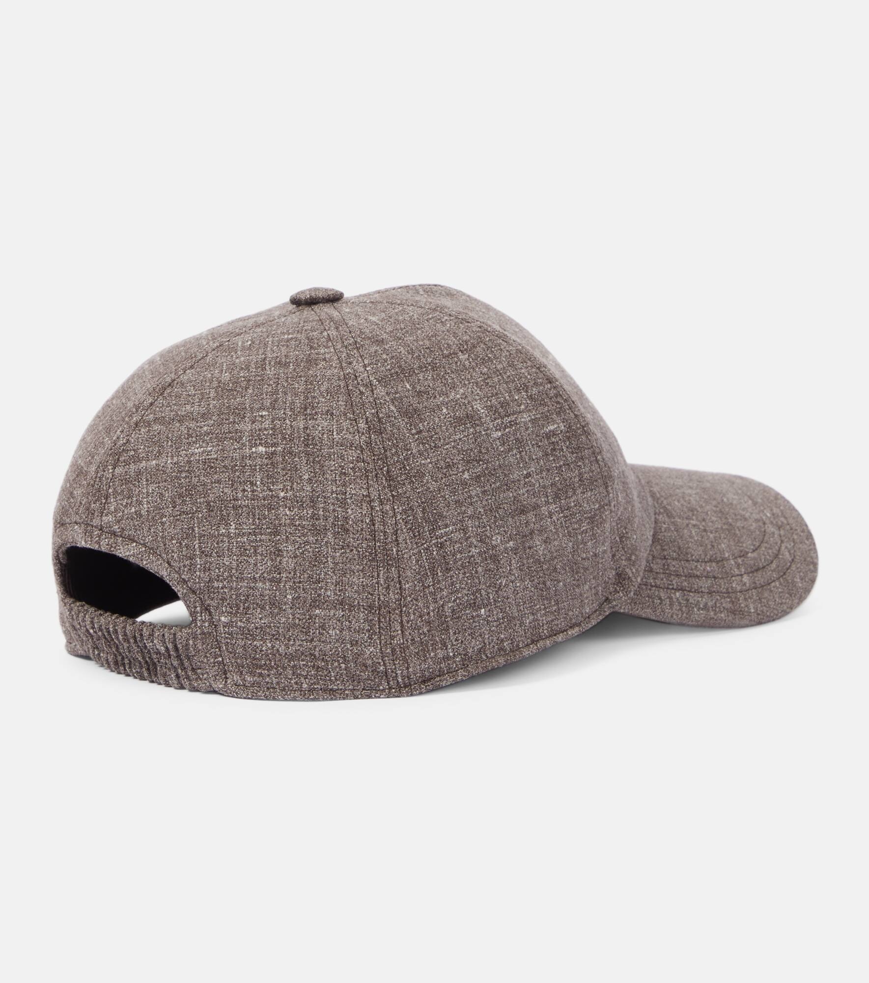 Caspian silk, linen, and wool baseball cap - 3
