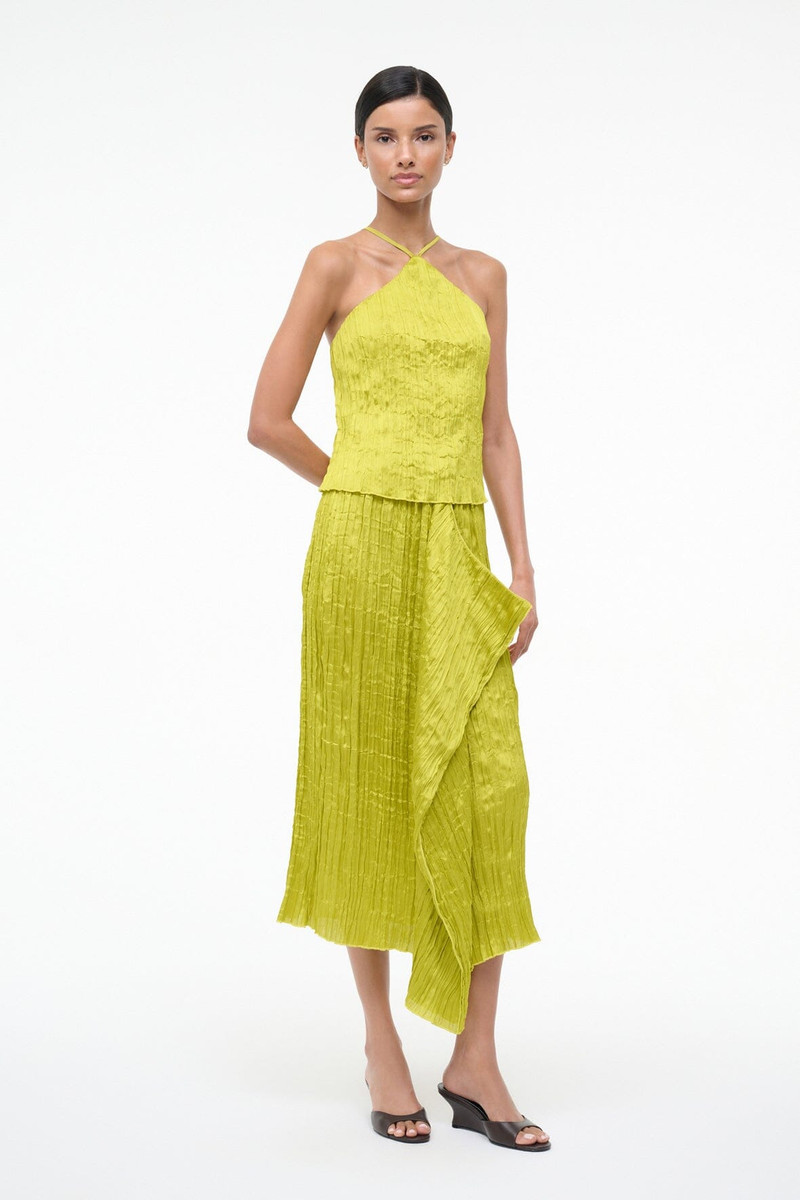 STAUD MAI SKIRT CHARTREUSE 1