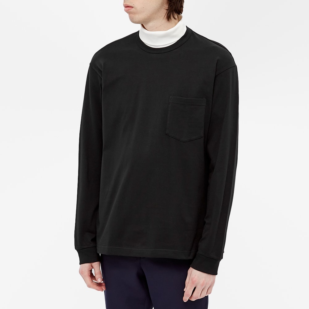 Comme Des Garcons Homme Long Sleeve Back Embroidered Tee - 4