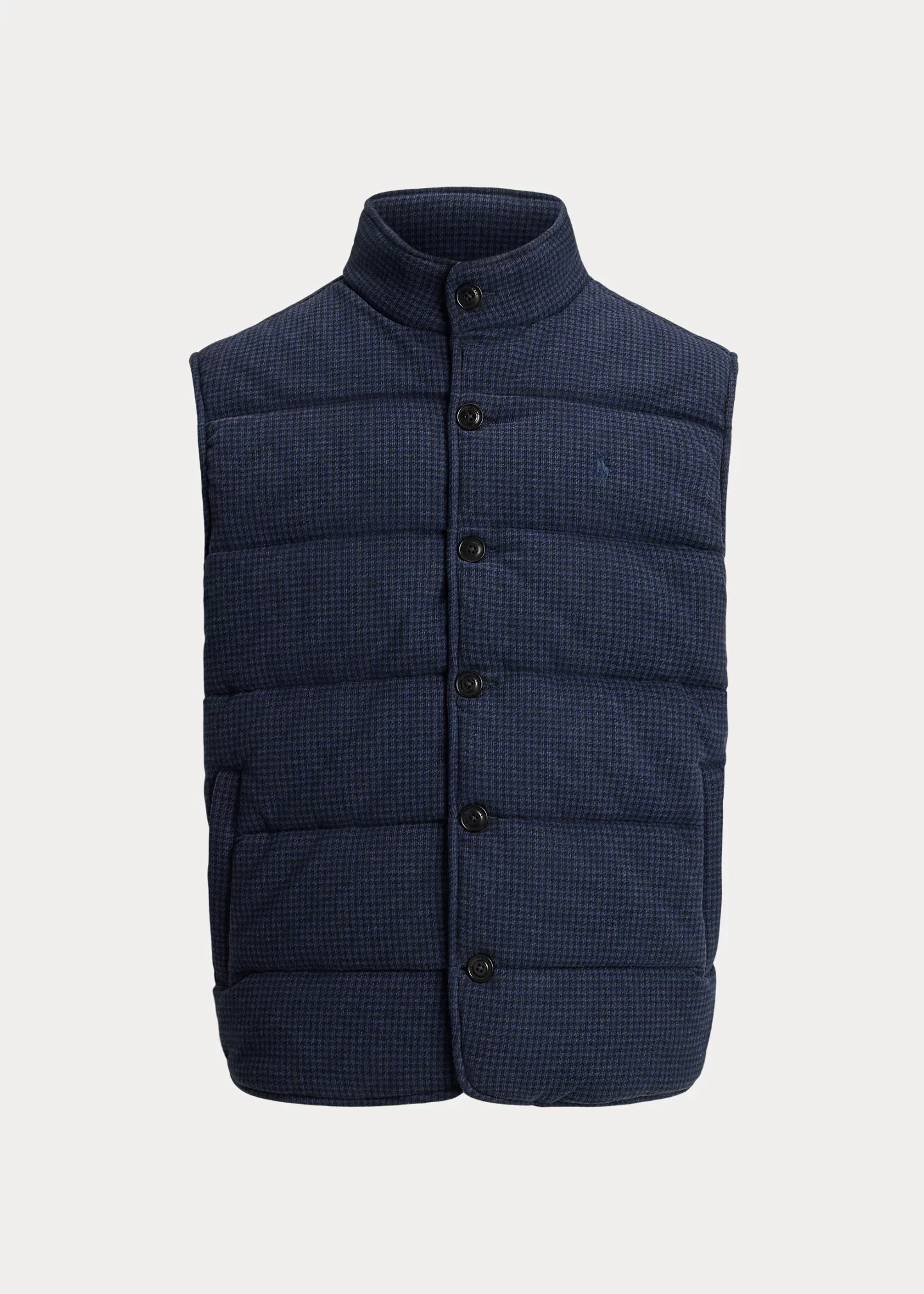 Houndstooth-Print Estate-Rib Vest - 1