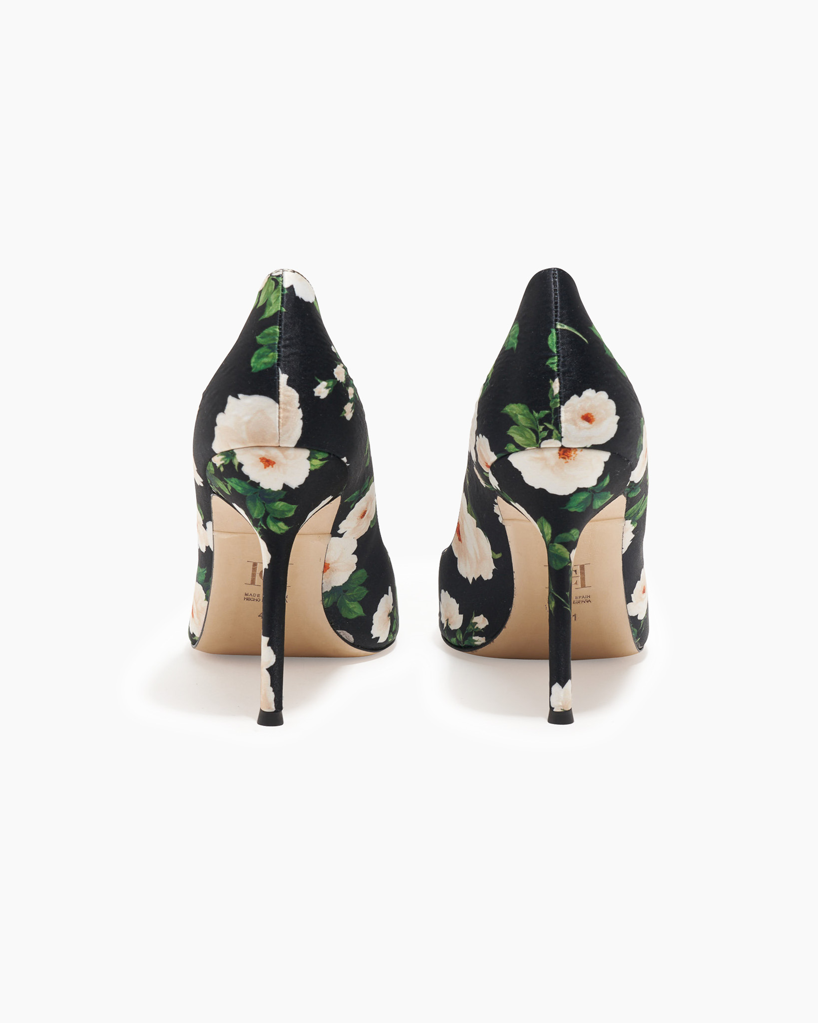 Rose-Print Pump Heels - 5