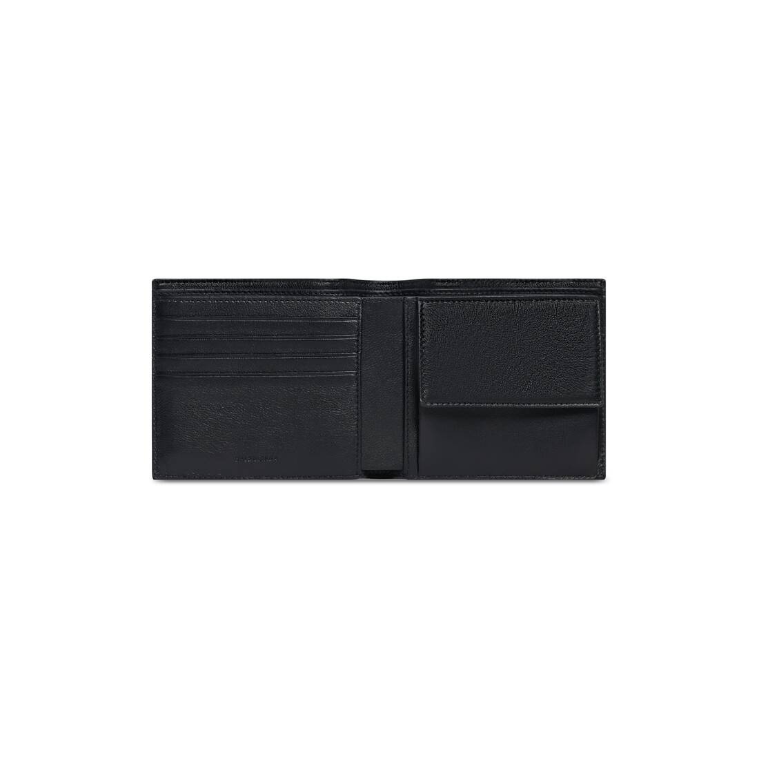 Cash Square Folded Coin Wallet in Black - 3