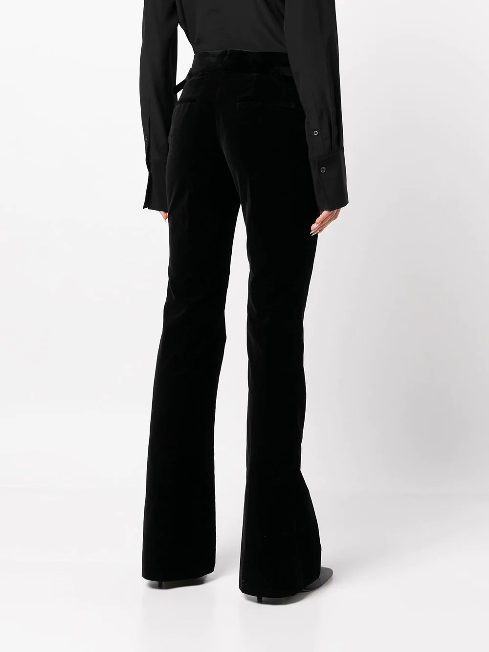 flared velvet trousers - 4