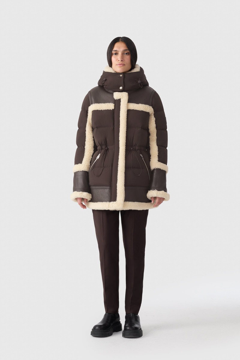 MACKAGE LILIBETH Mixed-media shearling down parka outlook
