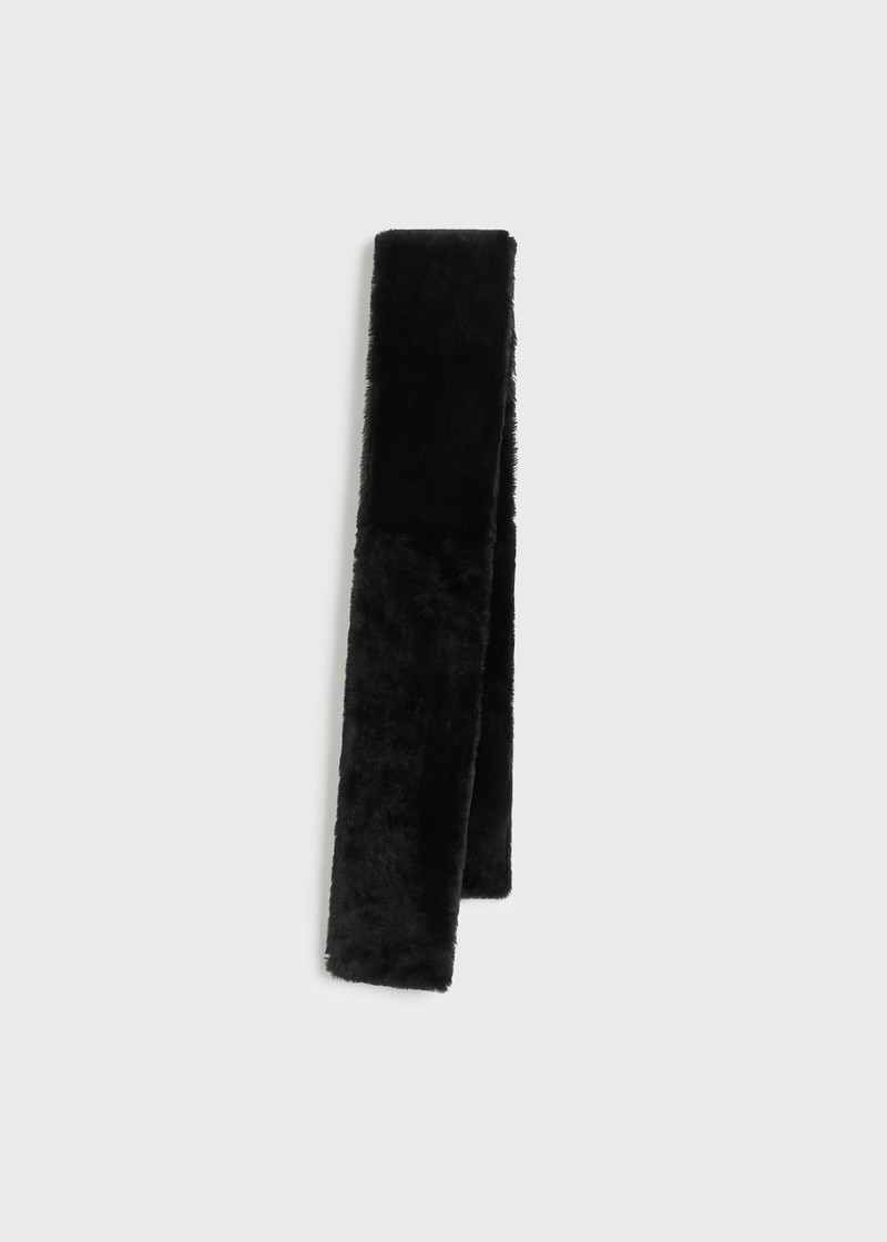 Shearling tuxedo scarf black 4
