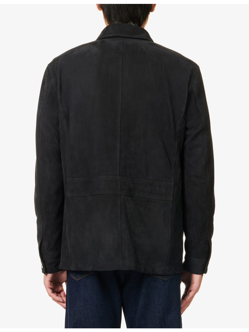 Light Pocket Long-Sleeve Suede Jacket - 4
