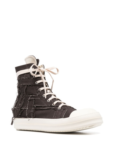 Rick Owens DRKSHDW distressed high-top sneakers outlook