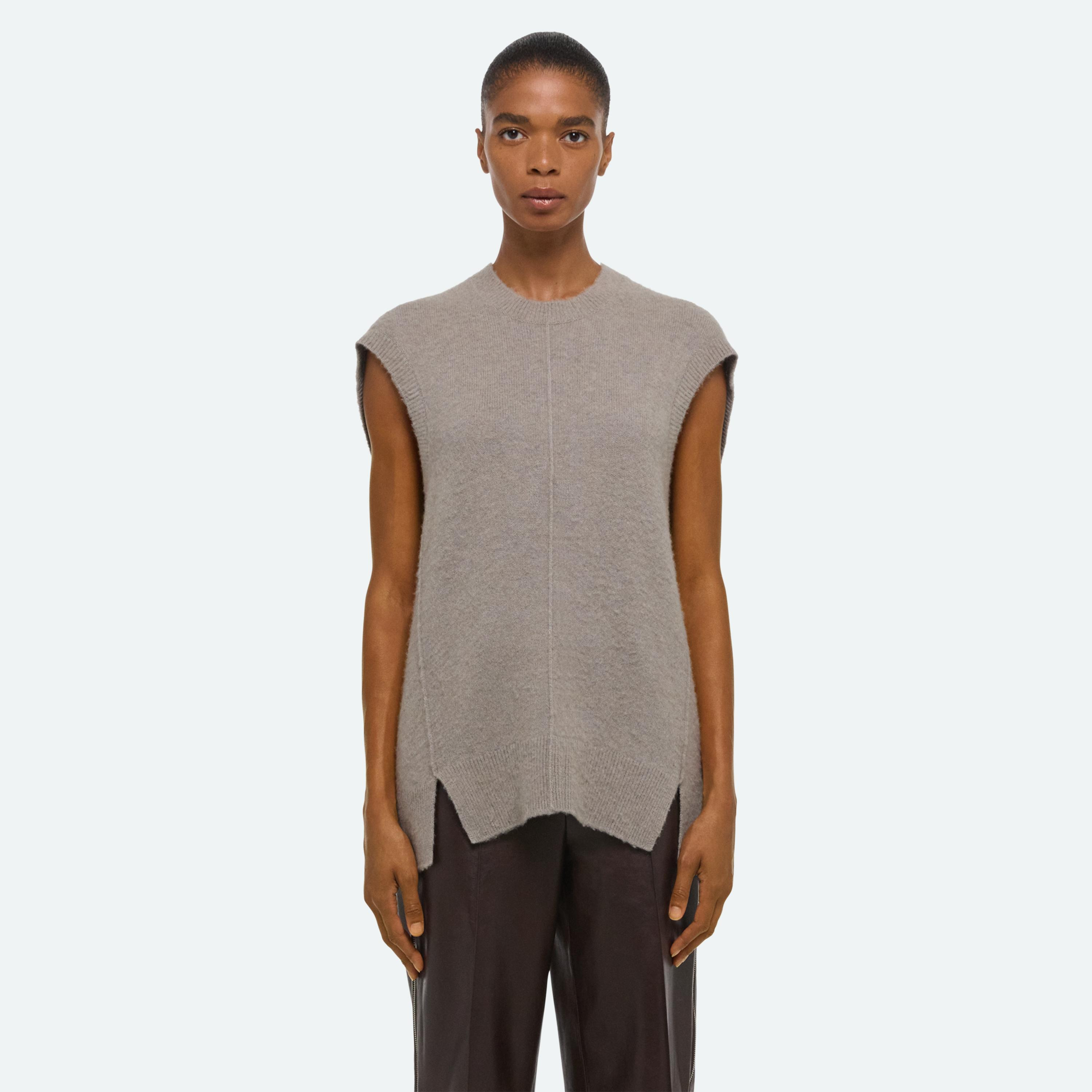 BRUSHED SWEATER VEST - 4