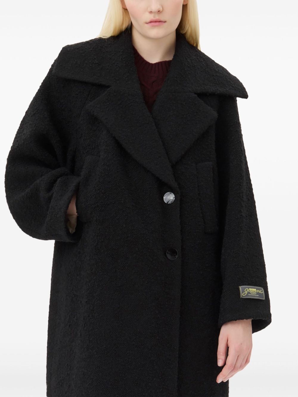 textured bouclé coat - 5