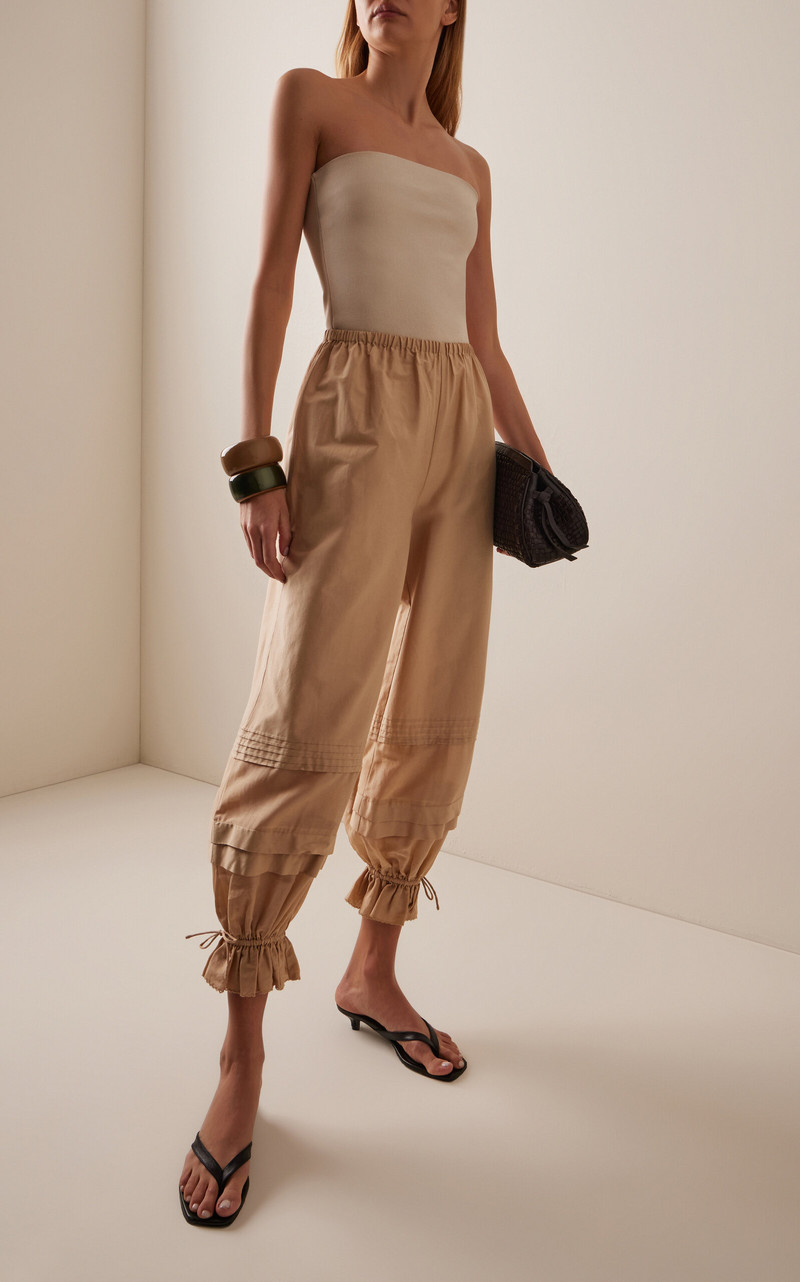 POSSE Exclusive Pearl Cotton-Silk Balloon Pants neutral outlook