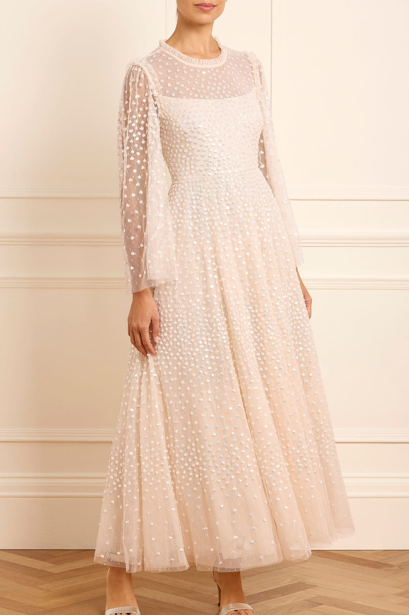 Needle & Thread Scatter Dot Round Neck Ankle Gown outlook