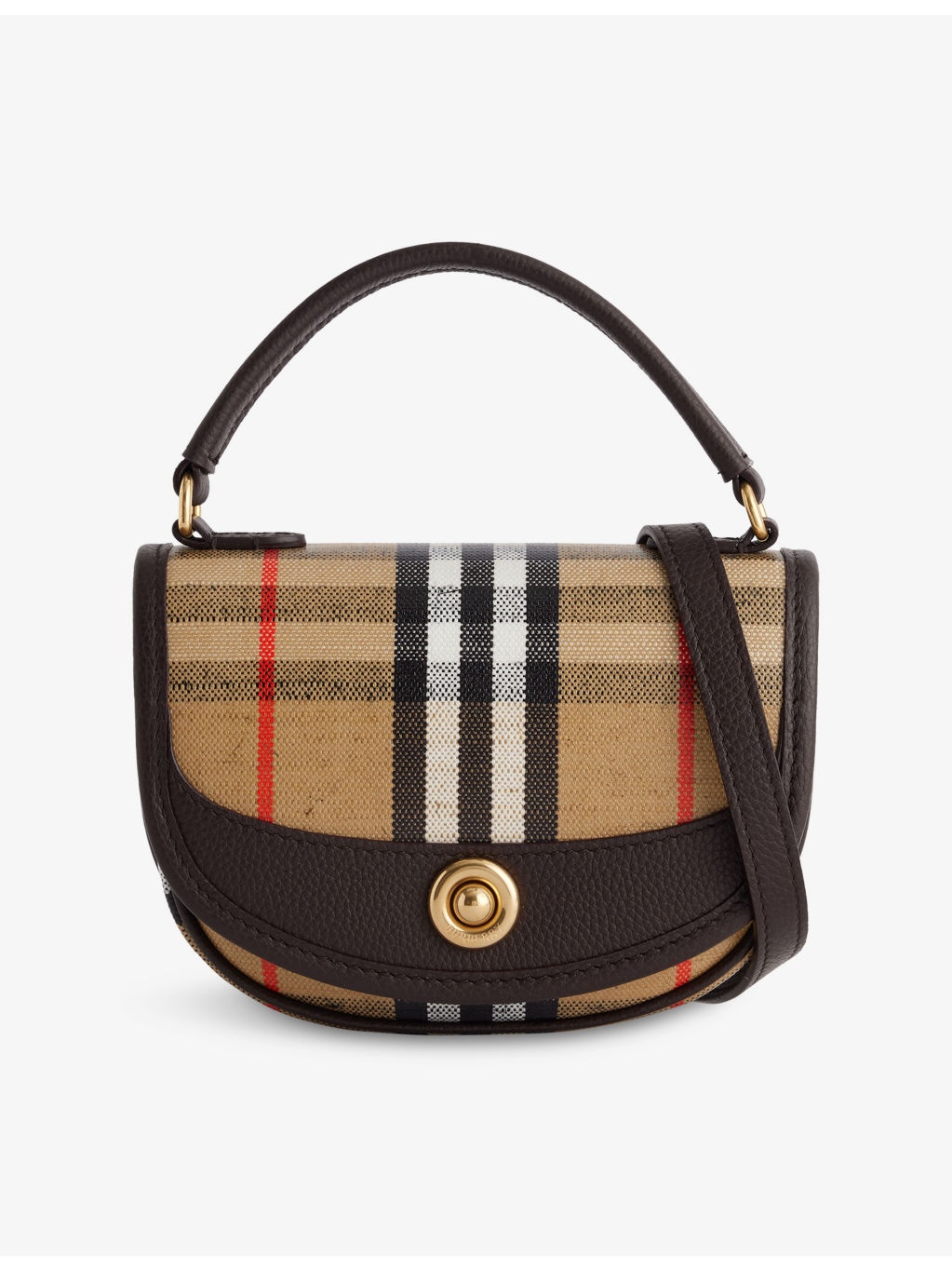 Mini Highlands Check Coated Cotton-Blend Cross-Body Bag - 1