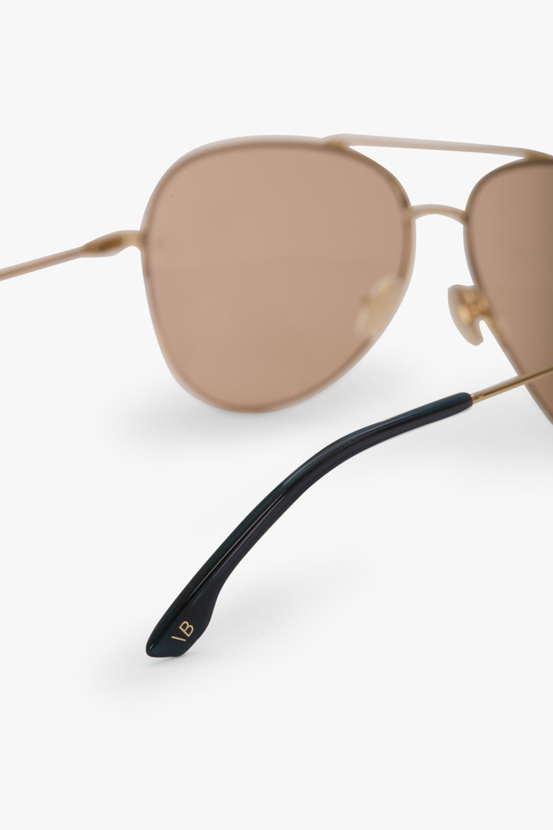 Metal Pilot Sunglass In Gold Blue 6