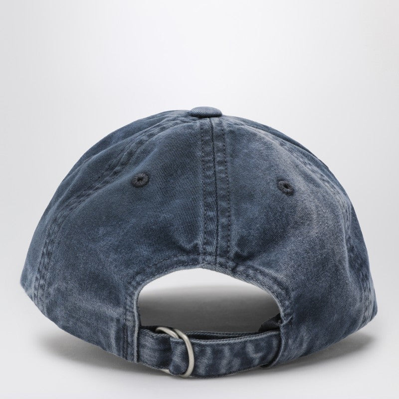 Acne Studios Blue Washed-Effect Baseball Cap With Logo Women - 2