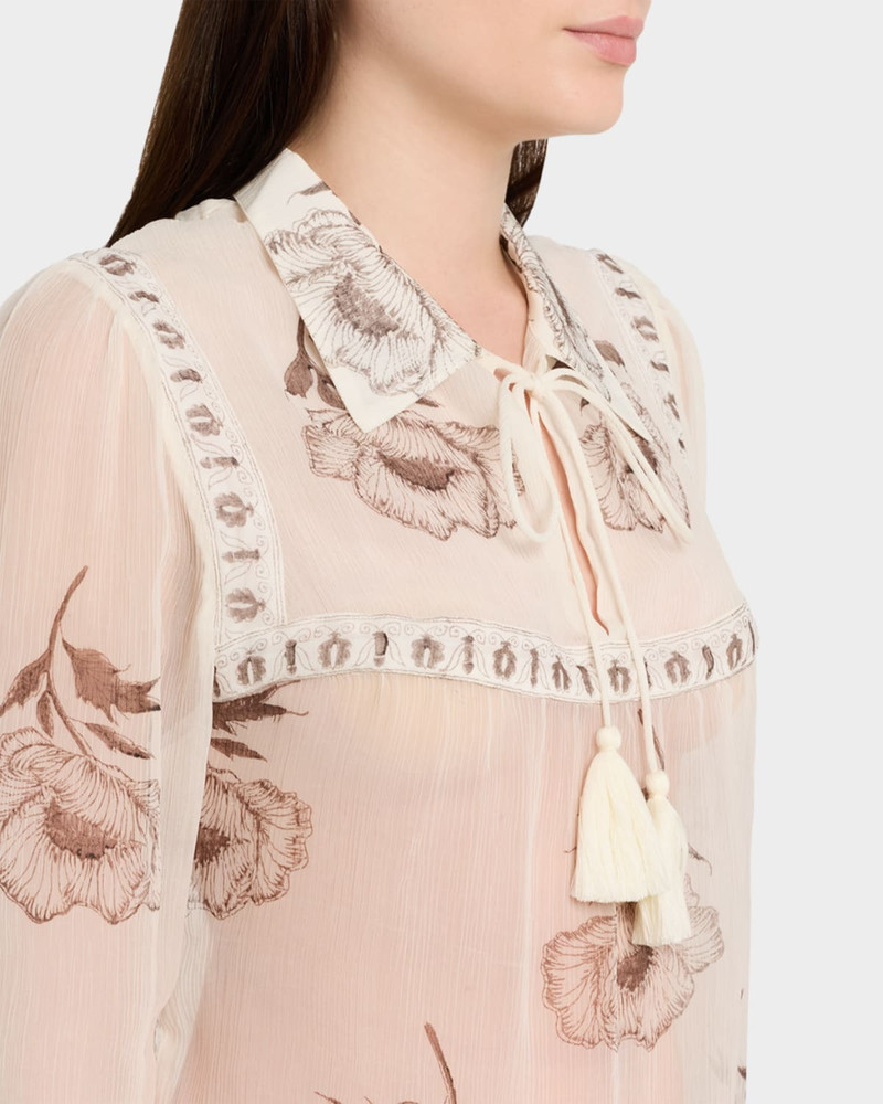 Pascal Obsidian Poppy Sheer Blouse 5