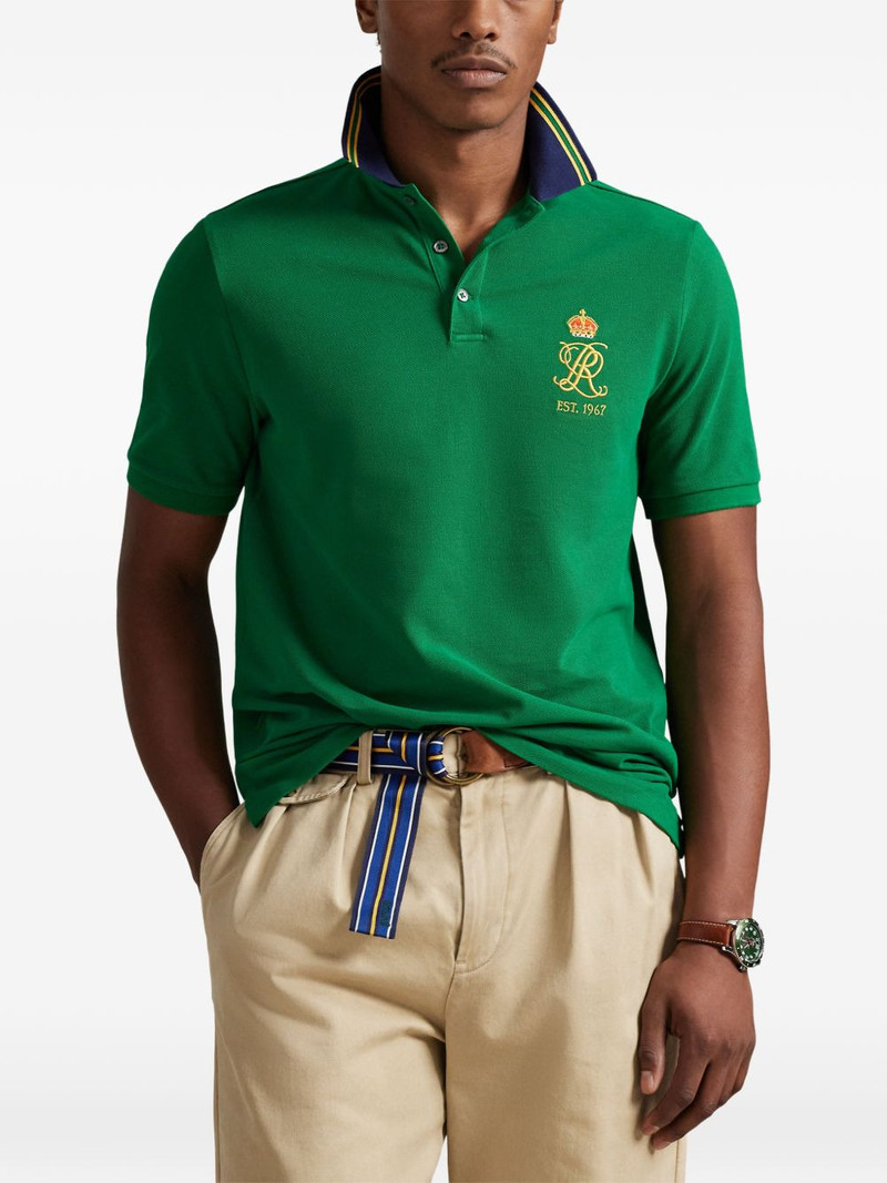 buttoned logo polo shirt 3