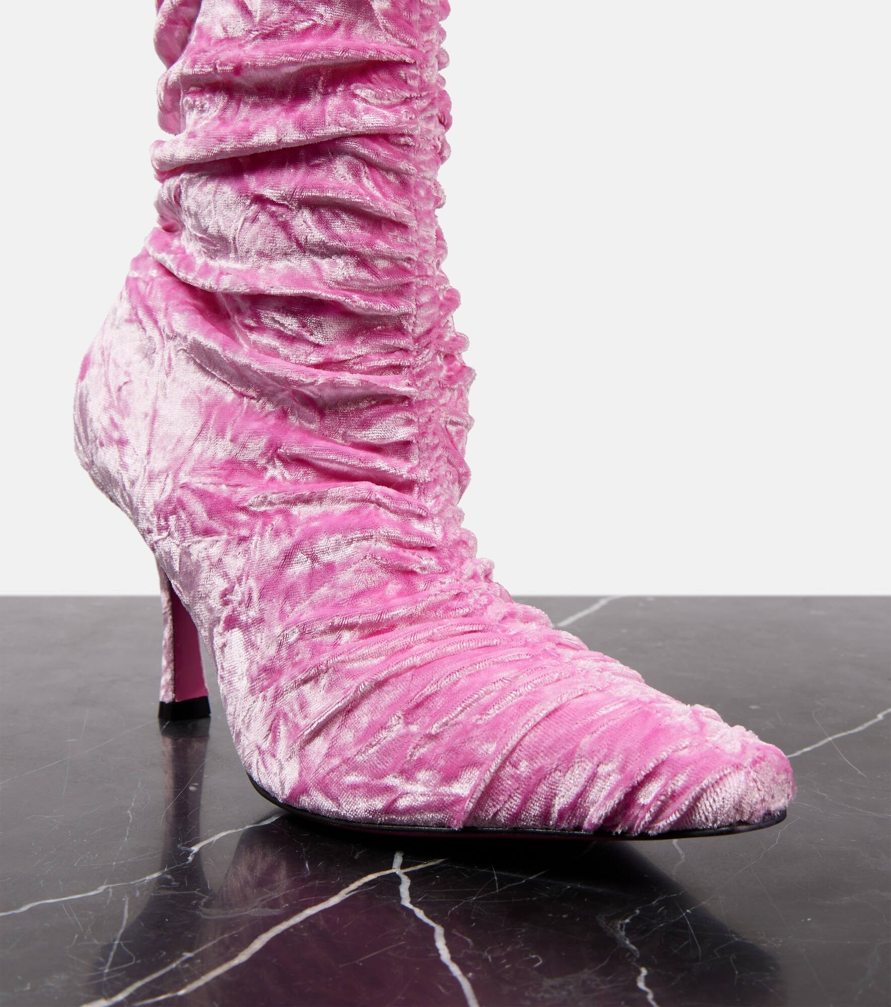 Lotta 85 crushed velvet ankle boots - 5