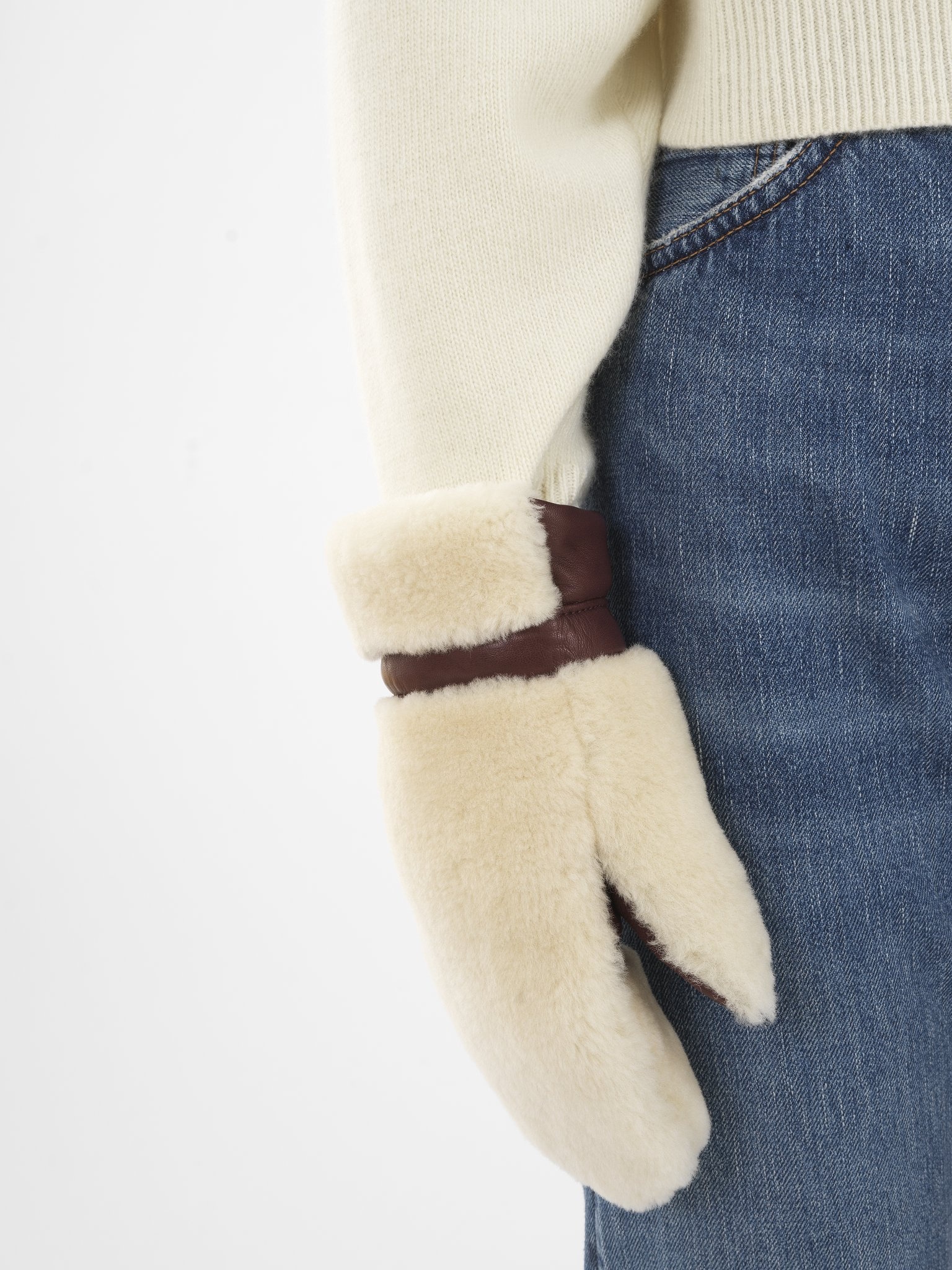SHEARLING MITTENS - 3