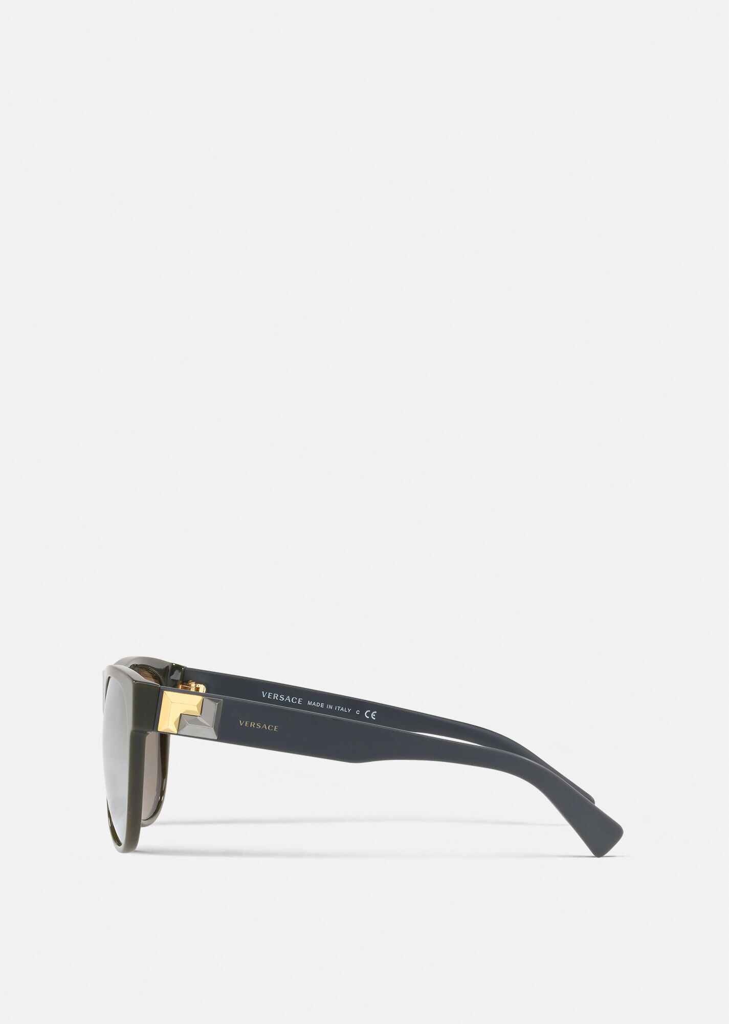 Mirror Gold Greca Tetris Sunglasses - 3