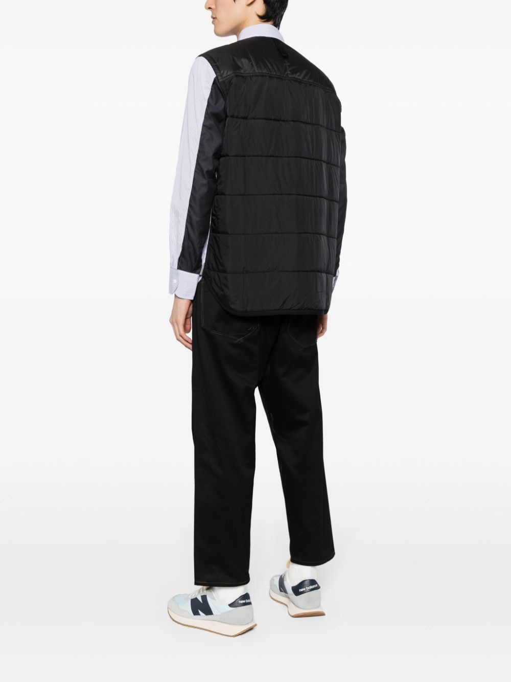 Junya Watanabe MAN panelled striped cotton shirt | REVERSIBLE