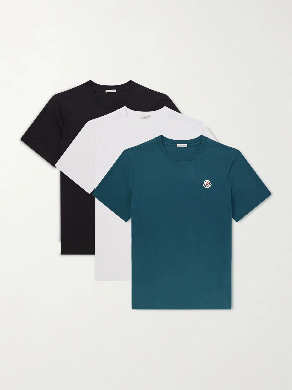 Three-Pack Logo-Appliquéd Cotton-Jersey T-Shirts - 1