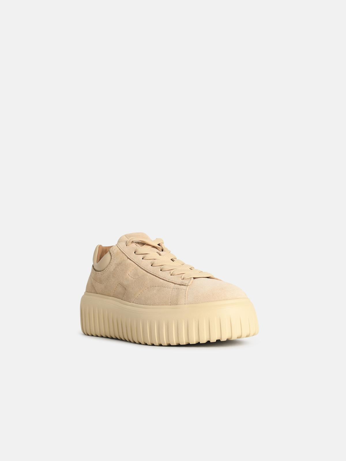 'H-STRIPES' BEIGE SUEDE SNEAKERS - 2