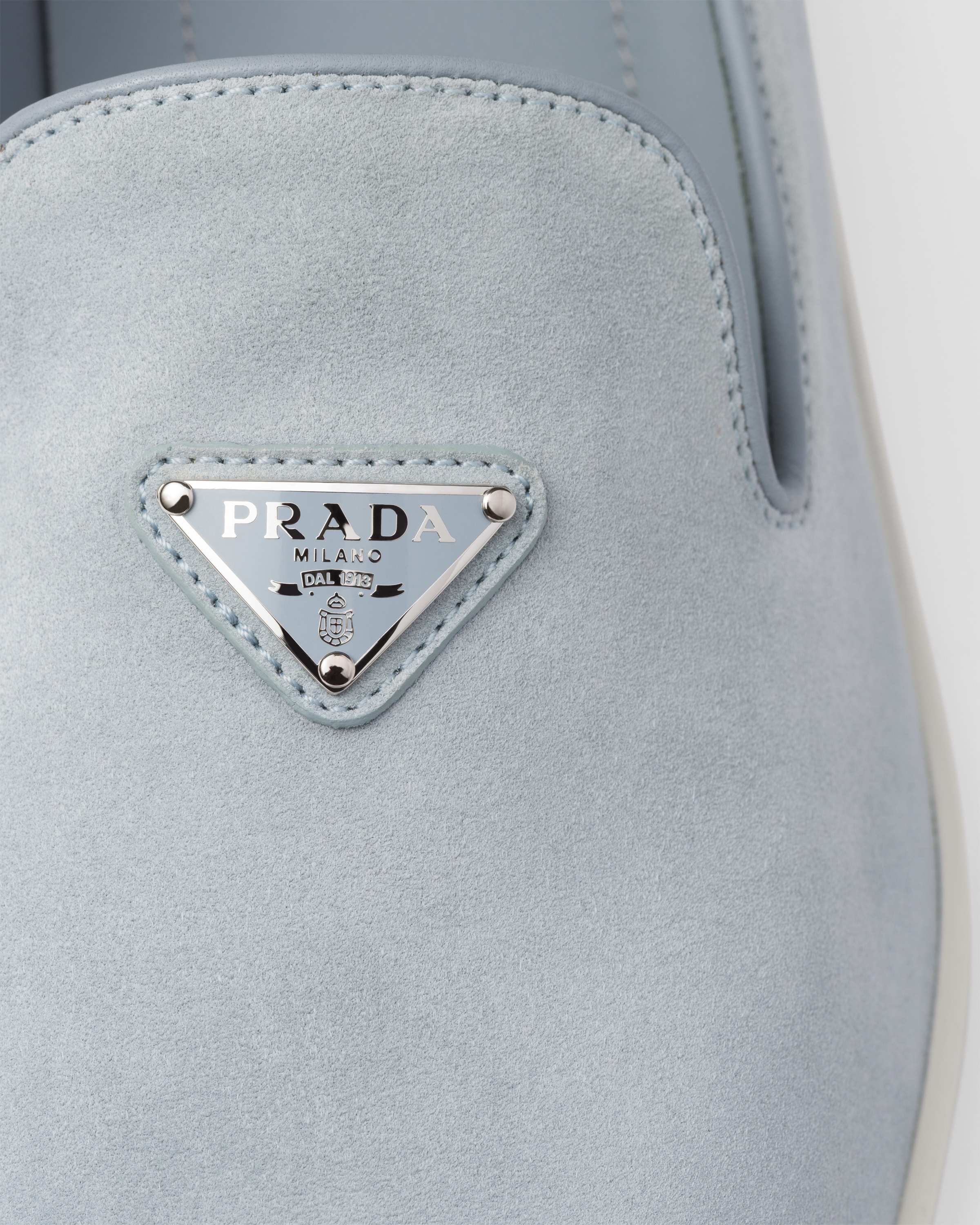 Suede calf leather slip-ons - 7