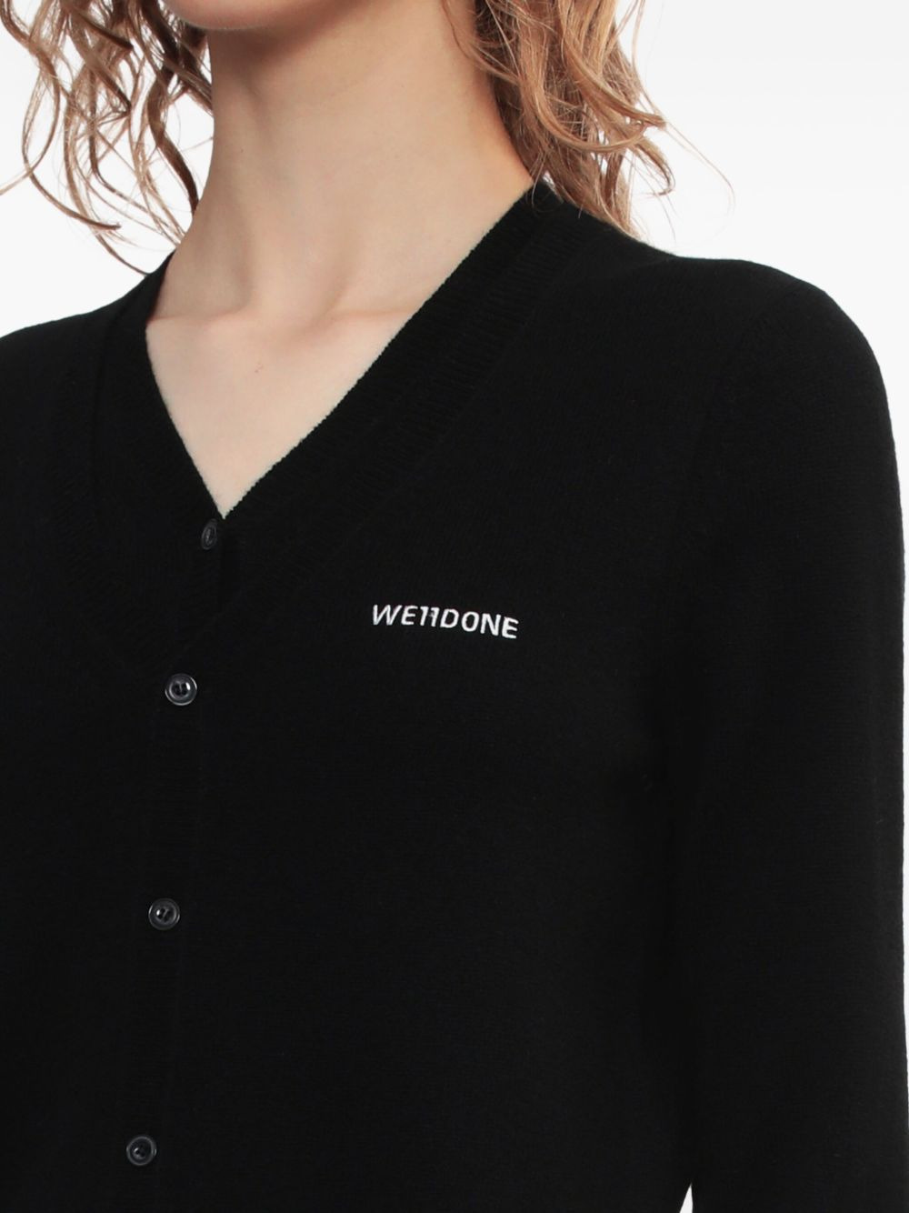 embroidered V-neck cardigan - 5
