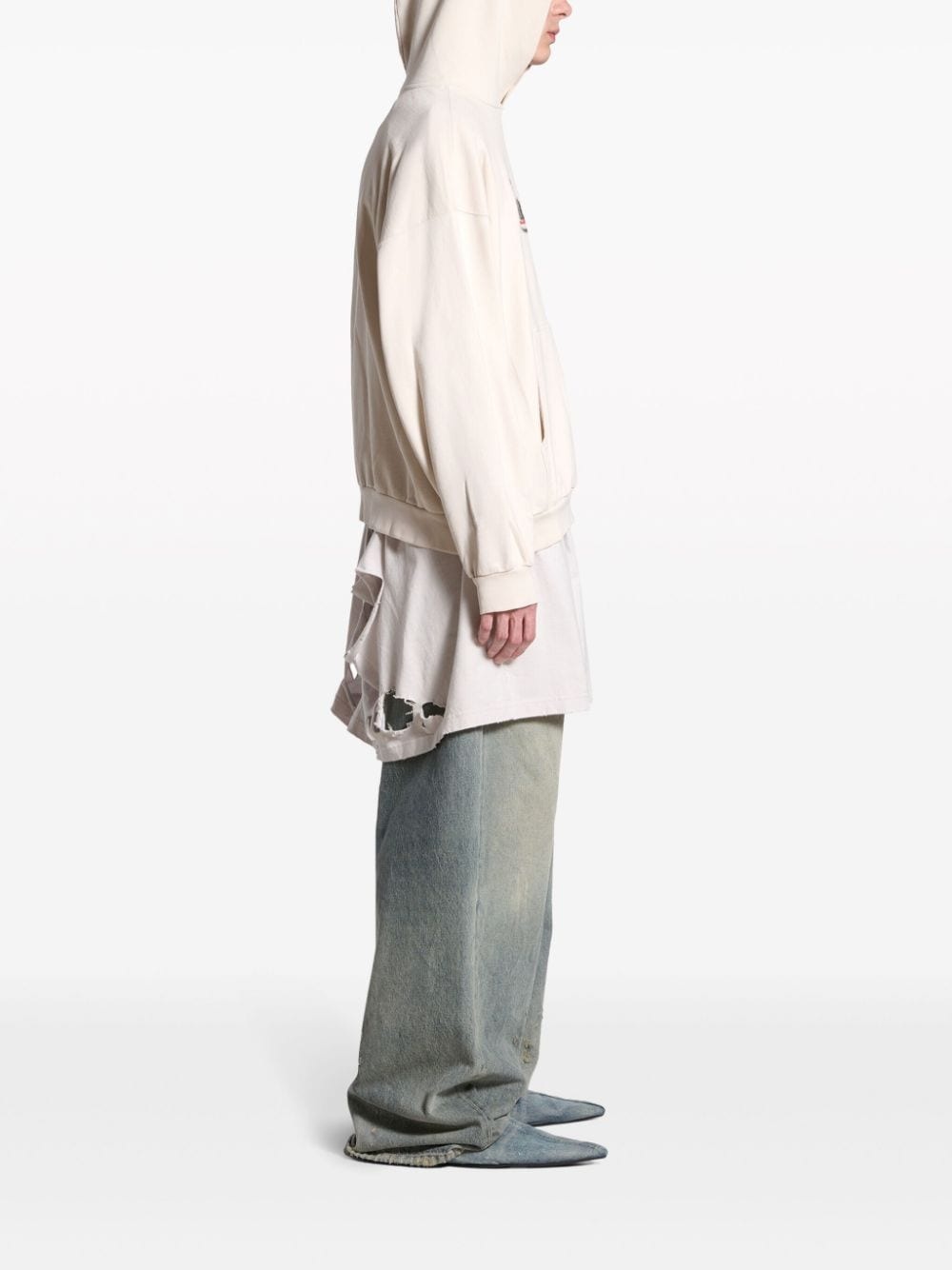 Political Stencil cotton hoodie - 2