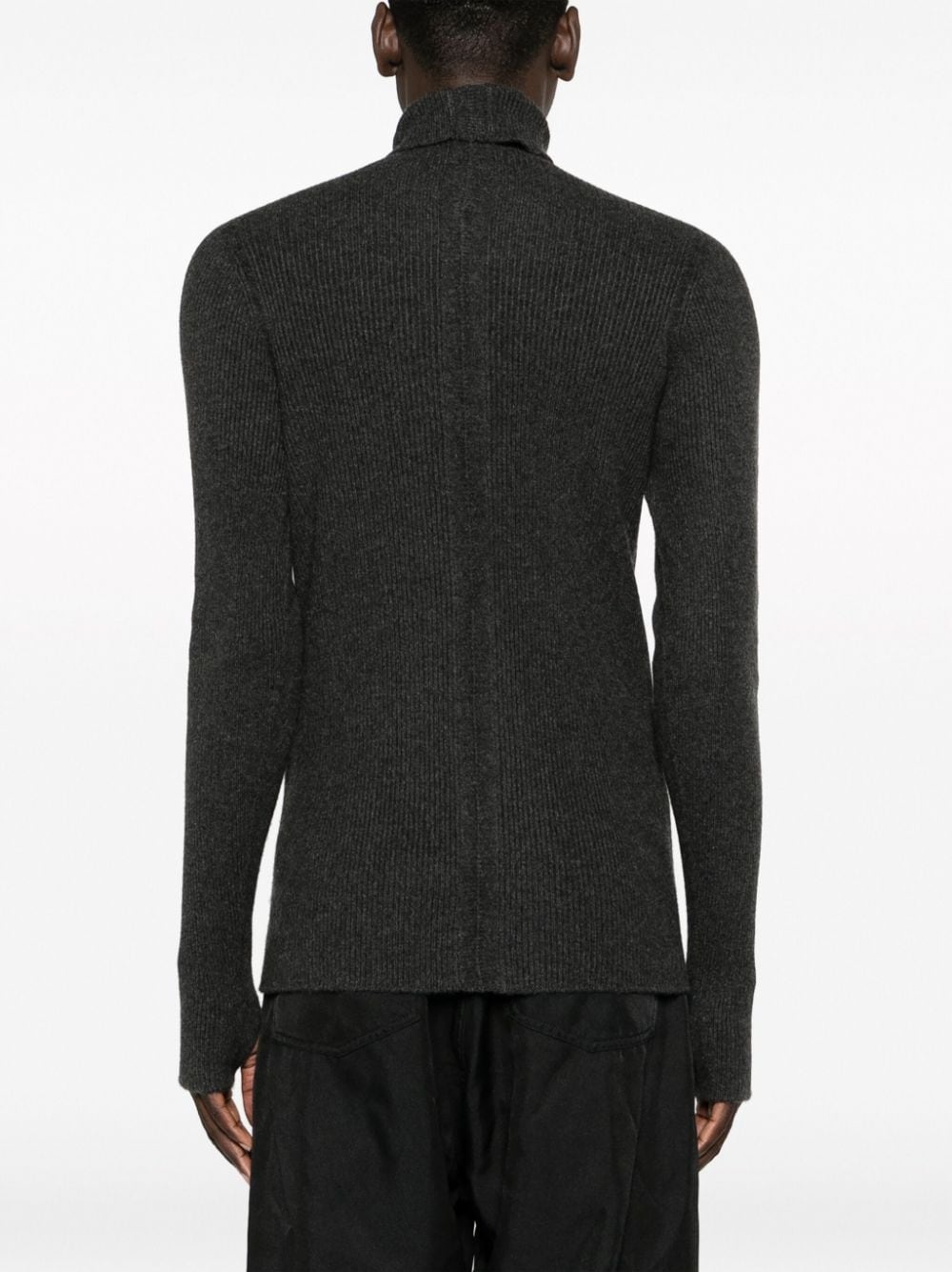 high-neck ribbed-knit jumper - 4