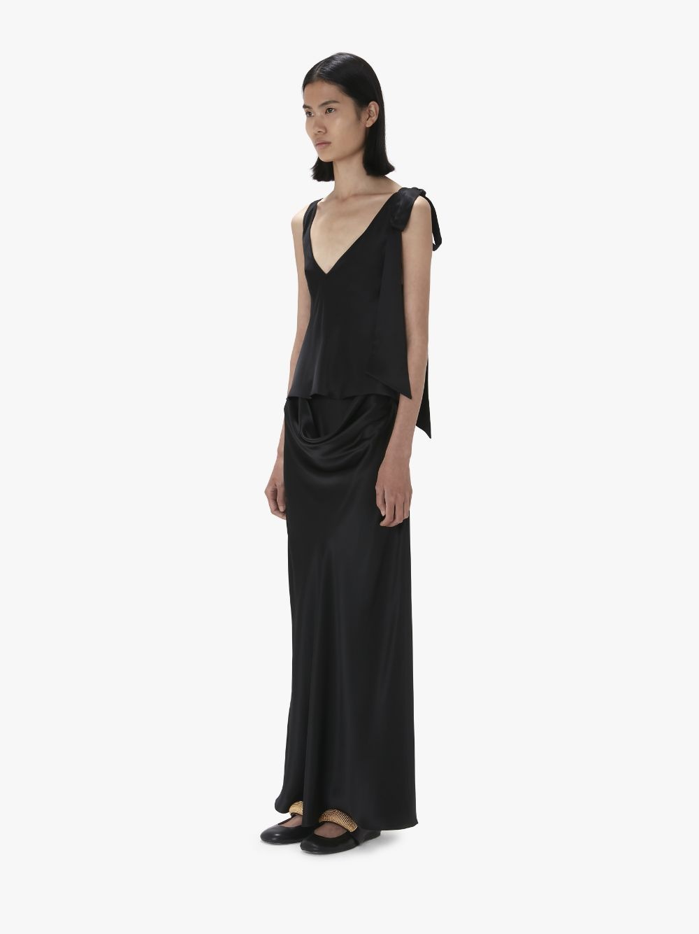 SILK MIDI SKIRT - 4