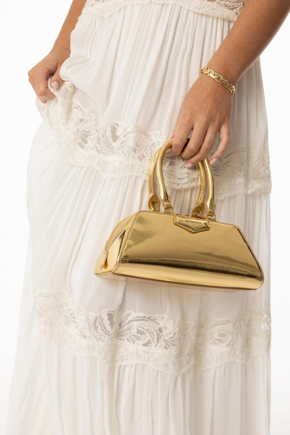 Mini Antigona Bag - Golden - 3