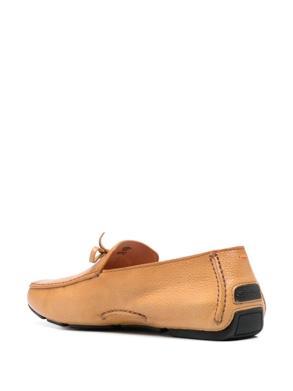 grained-leather loafers - 3