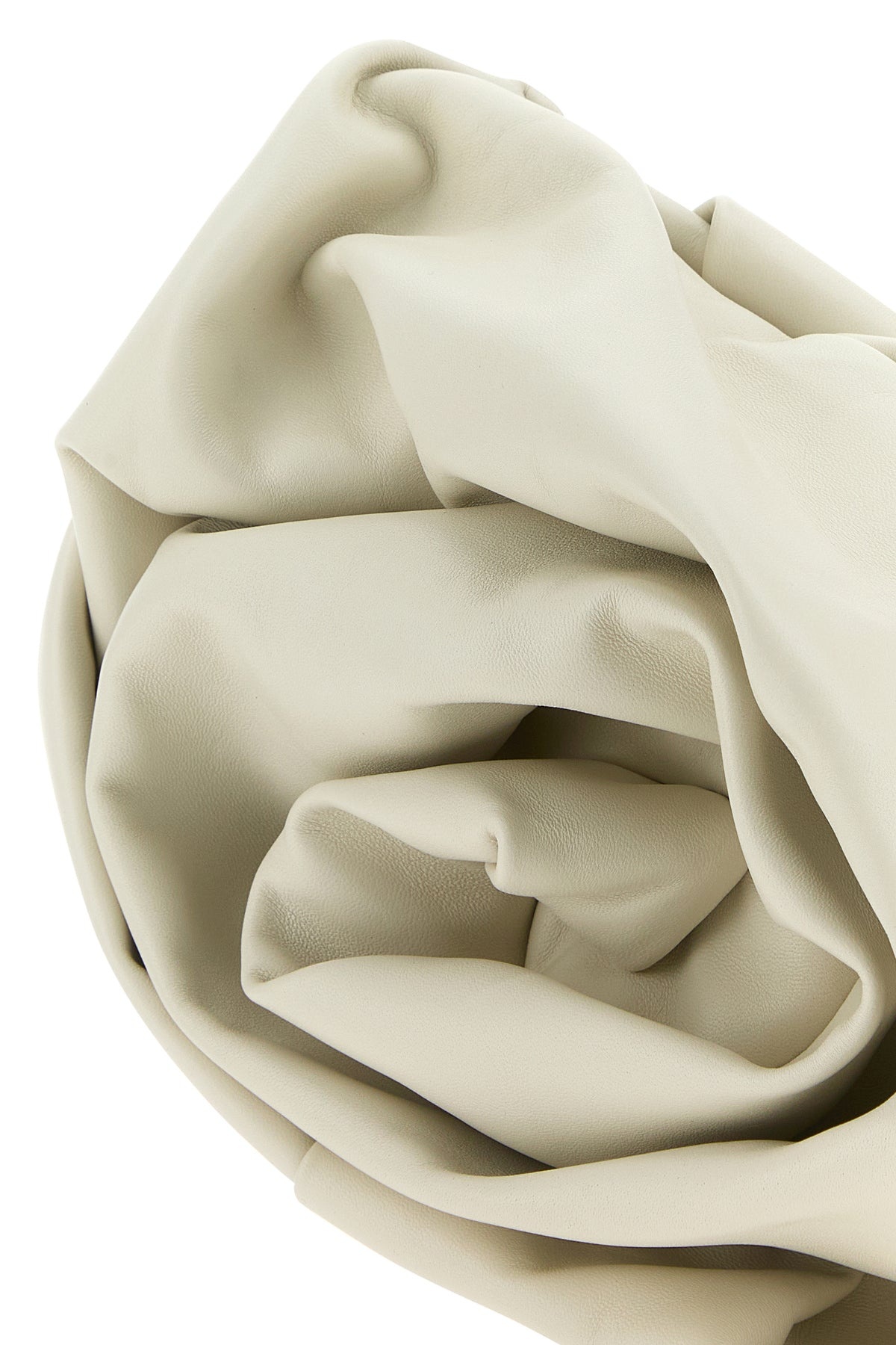 Ivory nappa leather Rose clutch - 4