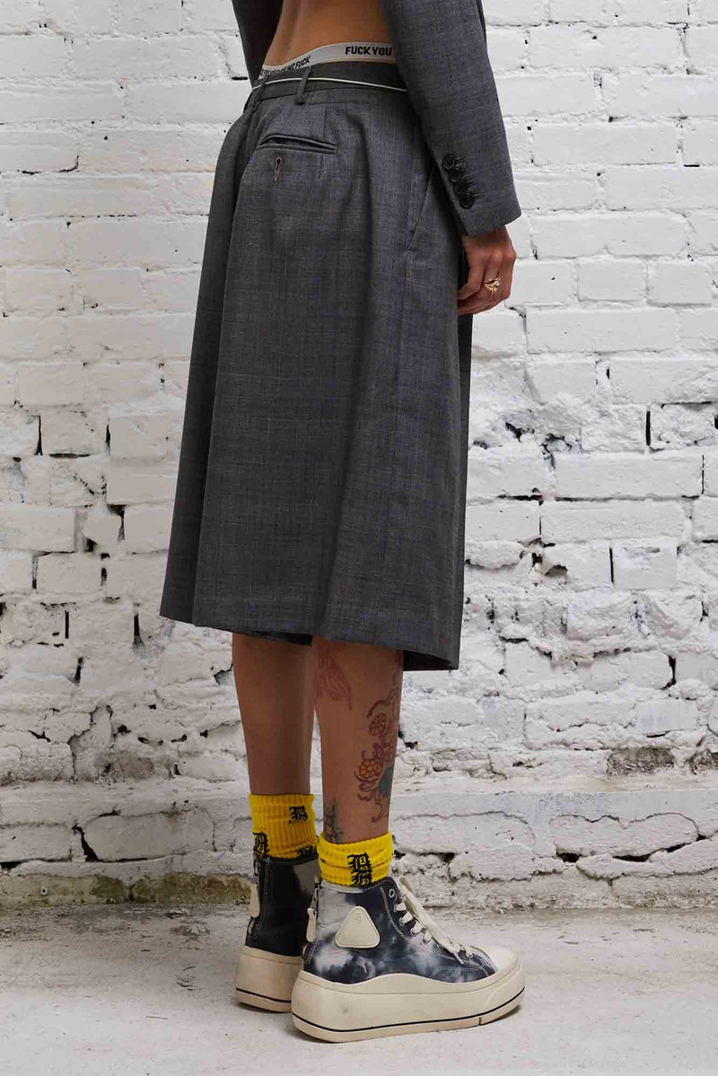 JUMBO TAILORED SHORT - DARK GLEN PLAID 4