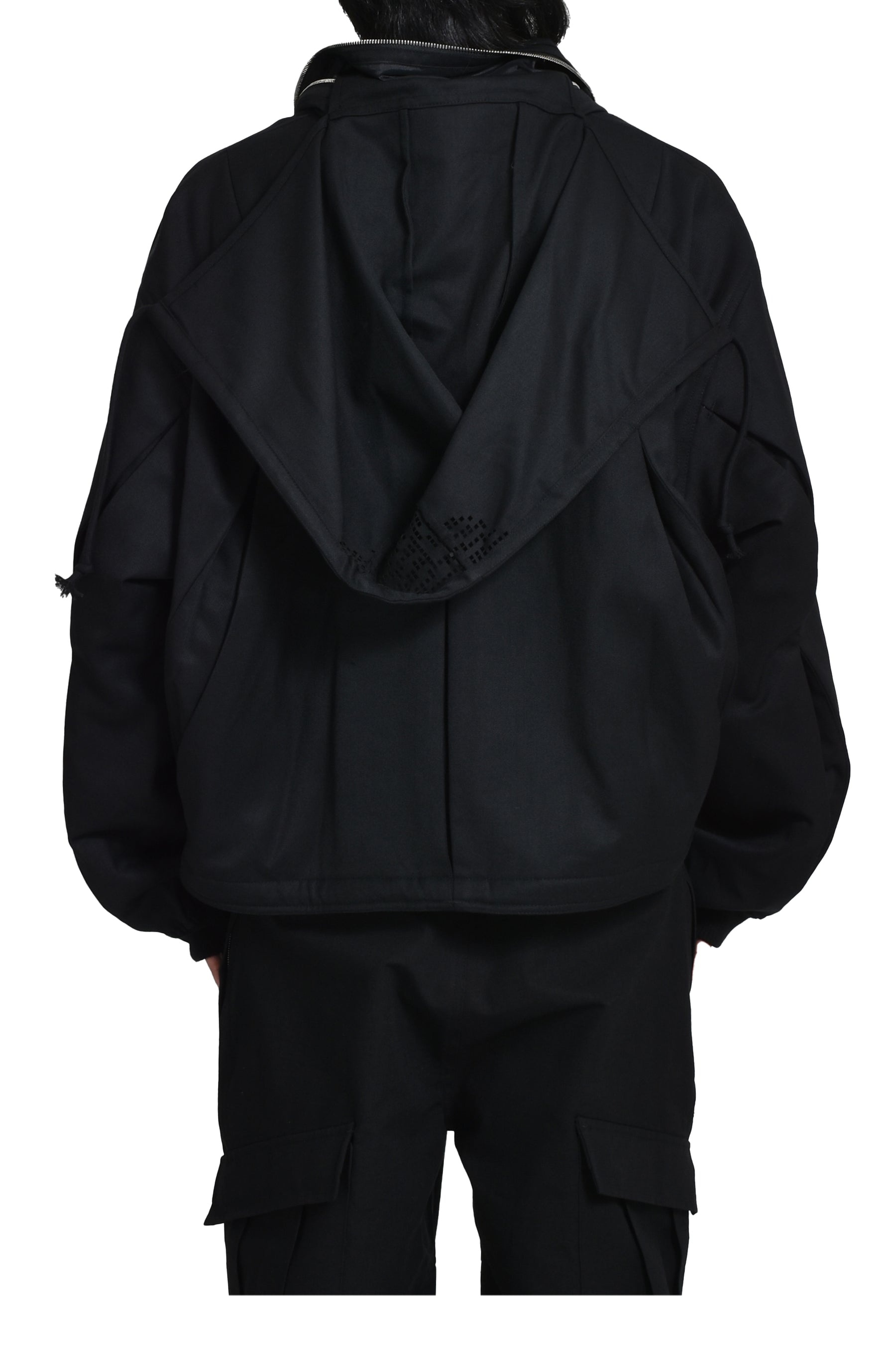 REIA HOODED PARACHUTE JACKET / BLK - 3