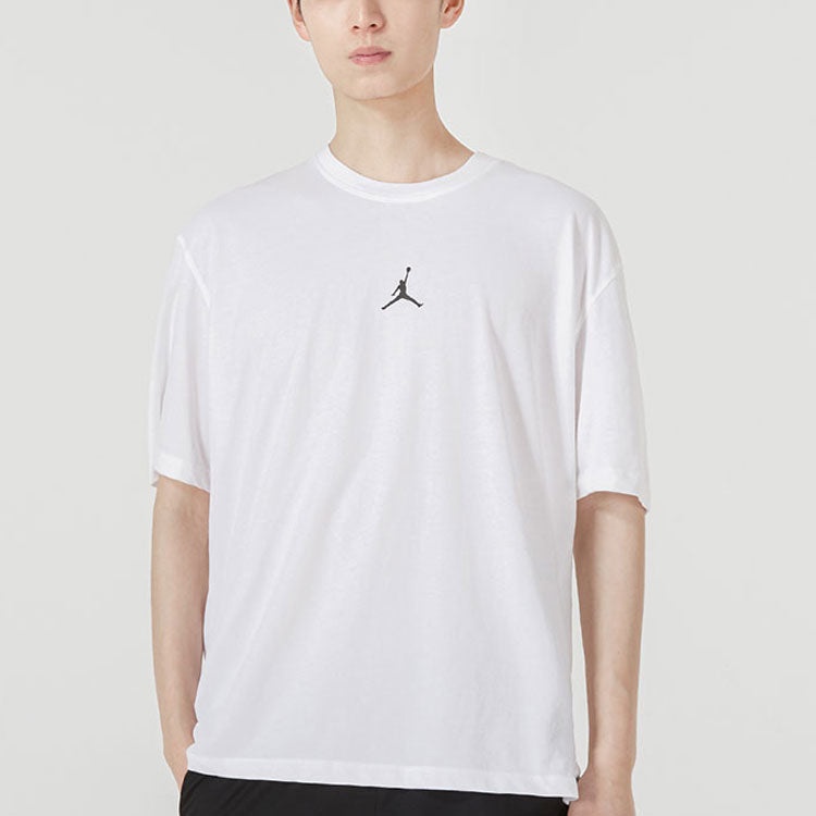 Air Jordan SS22 Logo Printing Sports Round Neck Short Sleeve White DH8922-100 - 3