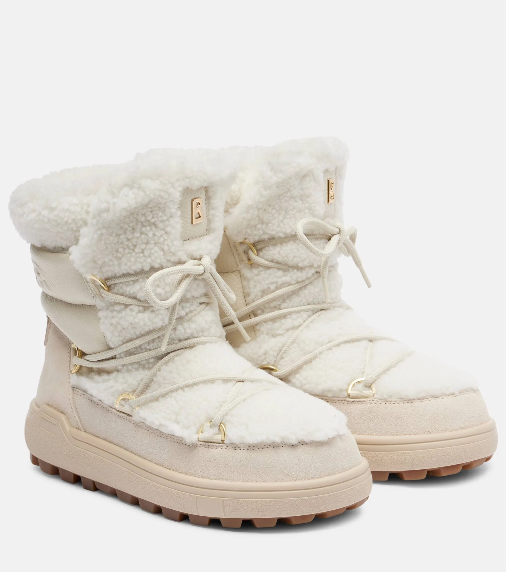 Chamonix shearling-trimmed suede snow boots - 1