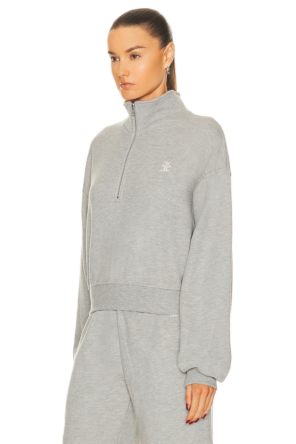 Cropped Half-Zip Sweatshirt - 3