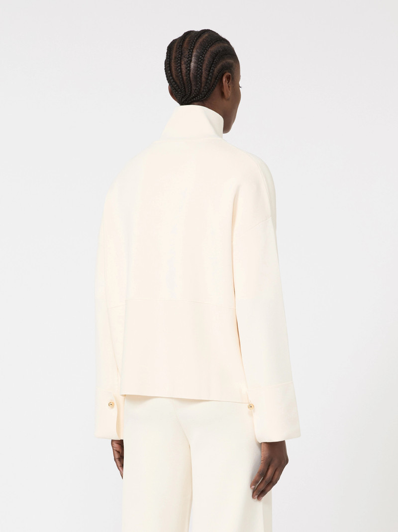 FORMATO Viscose crêpe yarn cardigan - IVORY 4