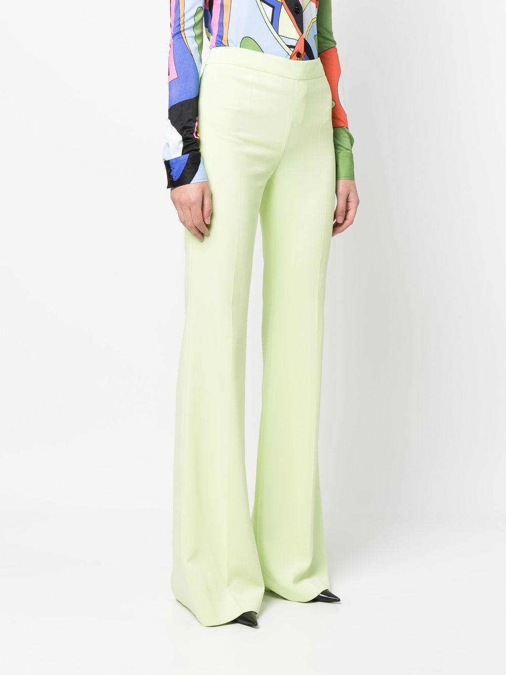 flared high-waist trousers - 3