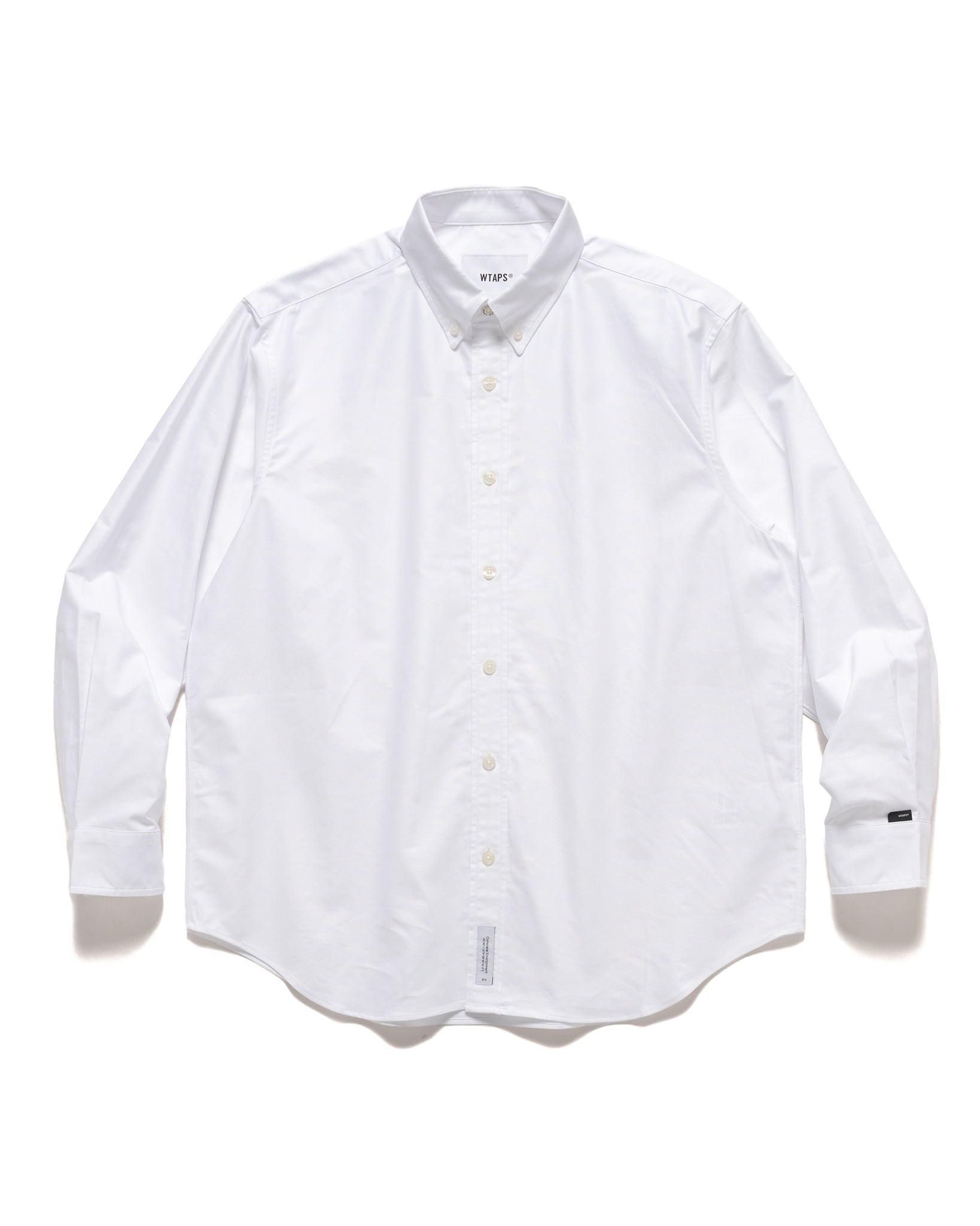 WTAPS BD 01 / LS / Button Down Oxford Shirt / Cotton. White | REVERSIBLE