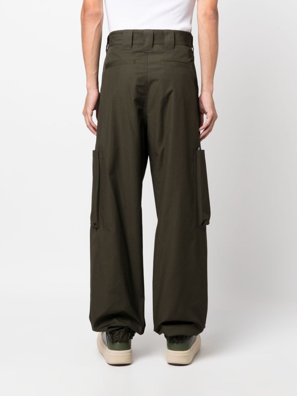 cargo-pocket ripstop tapered trousers - 4