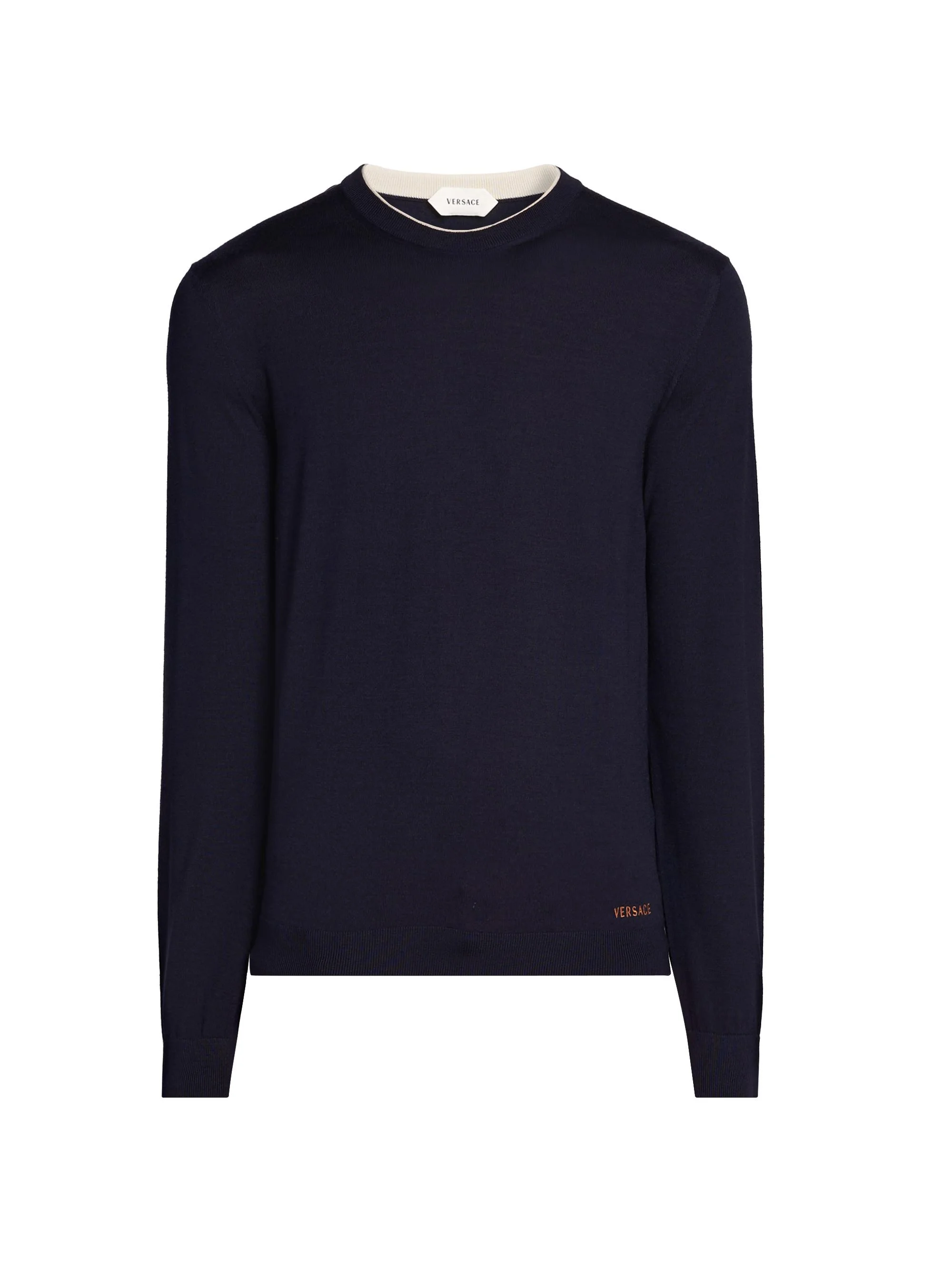 Men's Wool Crewneck Sweater - Navy - 1
